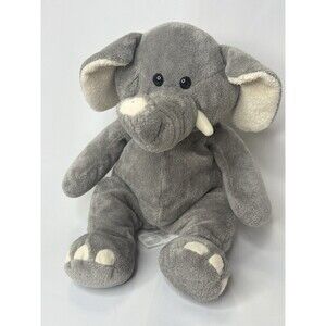 Elephant Plush Stuffed Animal gray Seated Elephant Beanie Bottom Cute Soft